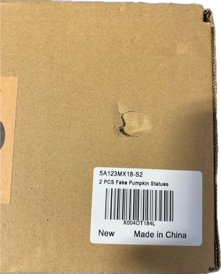 Condition photo showing New/Like New for WDS WONDROUS Black and Gold Pumpkins Decoration — Halloween and Fall Modern Decor: 2 Pieces Artificial Resin Pumpkins Table Centerpiece for Autumn Thanksgiving Halloween Party Indoor Home Decor