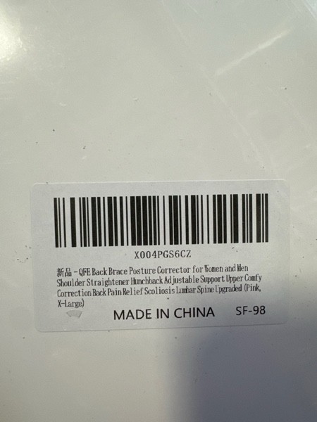 Condition photo showing New/Like New for Back Brace Posture Corrector for Women and Men Shoulder Straightener Hunchback Adjustable Support Upper Comfy Correction Back Pain Relief Scoliosis Lumbar Spine Upgraded (Pink, X-Large)