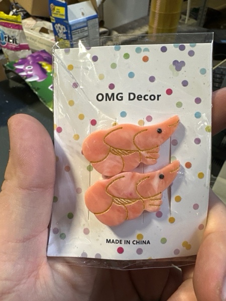 Condition photo showing New/Like New for Shrimp Acetate Hair Clip,Acetate Hair Clips,Small Hair Clips for Women,Pack of 2