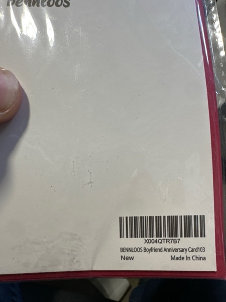 Condition photo showing New/Like New for BENNLOOS Funny Anniversary Card for Boyfriend, Romantic Anniversary Card Gift from Girlfriend, Happy