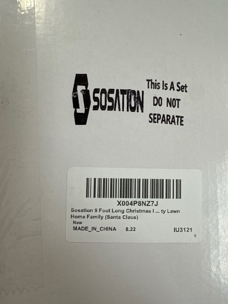 Condition photo showing New/Like New for Sosation 9 Foot Long Christmas Inflatable Gift Boxes with 9 LED Lights Multicolor Outdoor Indoor Dec