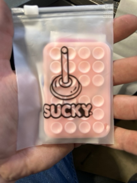 Condition photo showing New/Like New for Suction Phone Case Mount, Phone Sticky Grip for iPhone and Android, Adhesive Phone Accessory, Hands-Free Mirror Shower Phone Holder for Videos and Selfies (Chalk Pink)