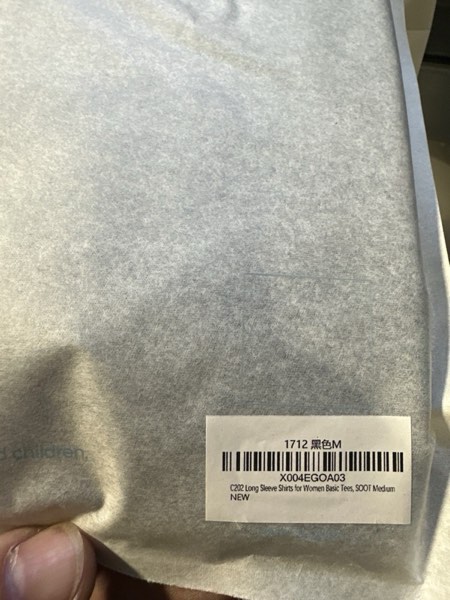 Condition photo showing New/Like New for Women's Long Sleeve Shirts Crew Neck Slim Fit Going Out Tops Basic Tees Barely There Collection Soot Medium