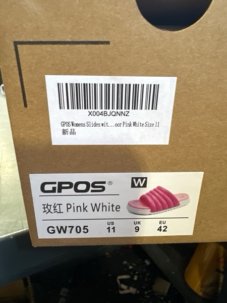 Condition photo showing New/Like New for GPOS Womens Slides with Memory Foam Soft Cushioned Cozy House Slippers for Woman Comfy Open Toe Ladi