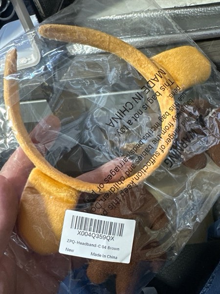 Condition photo showing New/Like New for Brown Christmas Antlers Headband, Fluffy Deer Antlers Hair Accessories for Women, Christmas Holiday Cosplay Costume Party