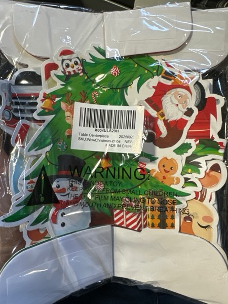 Condition photo showing New/Like New for Christmas Party Decorations: Festive Christmas Honeycomb Centerpieces, Santa & Snowman Table Toppers - for Classroom, Winter Birthdays & Holiday Party Supplies Christmas tree