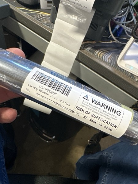 Condition photo showing New/Like New for Coavas One Way Window Privacy Film, Reflective Window Tint for Home See Out Not in, Sun Blocking Anti UV Static Cling Glass Windows Door Coverings for Winter, Silver