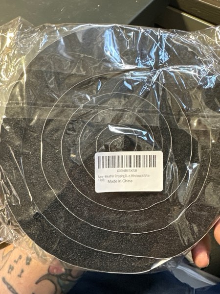 Condition photo showing New/Like New for Weather Stripping Door Seal Strip, 1 in x 1/2 in, Air Conditioner Window Seal, Strong Adhesive, Soundproof, Lightproof, Weatherproof Foam Tape Insulation Strip for Door Frame, Windows(6.5Ft x 1Roll) 1 in x 1/2 in x 6.5Ft