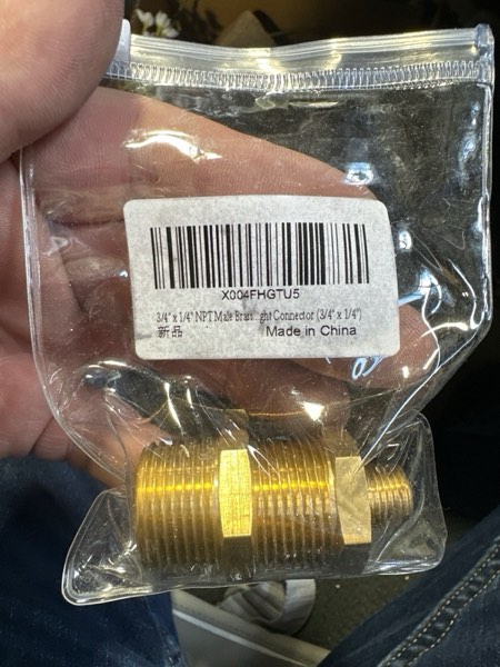 Condition photo showing New/Like New for 2PCS NPT Male Threaded Reducing Nipple Pipe Fitting Adapter, Brass Hex Nipple Reducer, Heavy Duty Pipe Reducer Straight Connector (3/4" x 1/4")
