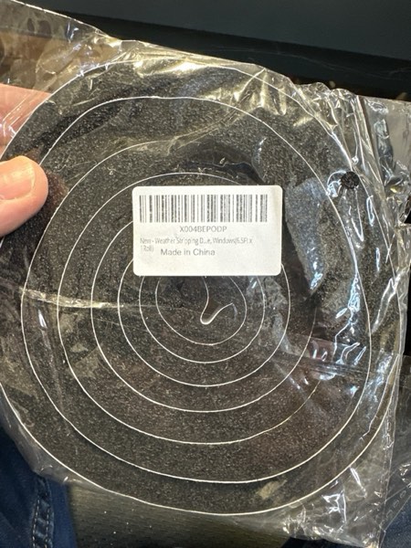 Condition photo showing New/Like New for Weather Stripping Door Seal Strip, 1/2 in x 1/2 in, Air Conditioner Window Seal, Strong Adhesive, Soundproof, Lightproof, Weatherproof Foam Tape Insulation Strip for Door Frame, Windows(6.5Ft x 1Roll) 1/2 in x 1/2 in x 6.5Ft