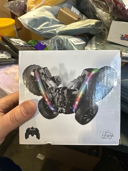 Condition photo showing New/Like New for 360°Rotating Remote Control Car, 4WD RC Cars with Cool Spray, 2.4Ghz Double Sided RC Stunt Truck for 6-13 Year Old Boy Toys Birthday Gift Black