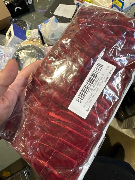 Condition photo showing New/Like New for 36 Pcs Wine Red Velvet Christmas Bows - 5 x 7 Inch Vintage Tree Bows for Rustic Christmas Decor & Wreaths