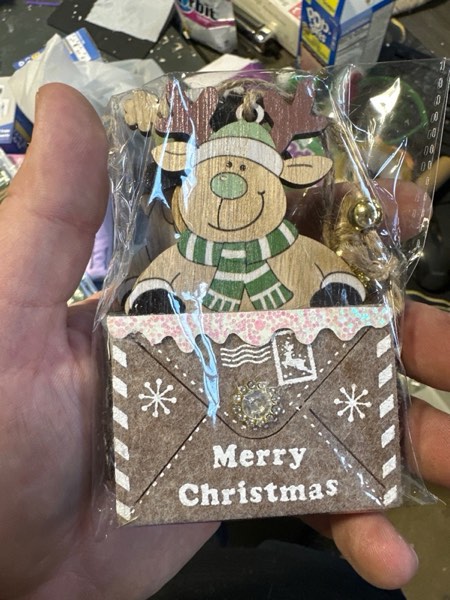 Condition photo showing New/Like New for Wooden Christmas Tree Ornaments Set of 3 Winter Farmhouse Xmas Wreath Decor Hanging Tree Crafts Holiday Christmas Decorations for Tree Home Office Vintage-christmas Envelope