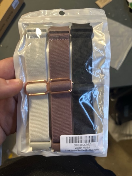 Condition photo showing New/Like New for Chinber 3 Pack Bands Compatible with Samsung Galaxy Watch 7 6 5 4 FE Band 40mm 44mm/Galaxy Watch 6 4 Classic Bands 47mm 43mm 42mm 46mm/Watch5 Pro Band, One Click No Gap Elastic Nylon Wristband