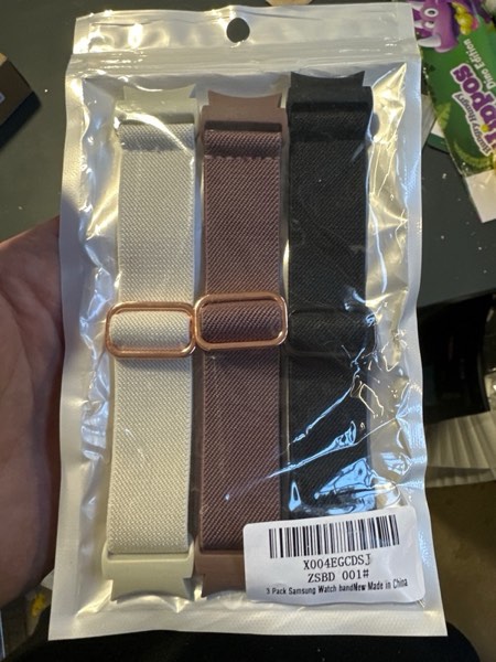Condition photo showing New/Like New for Chinber 3 Pack Bands Compatible with Samsung Galaxy Watch 7 6 5 4 FE Band 40mm 44mm/Galaxy Watch 6 4 Classic Bands 47mm 43mm 42mm 46mm/Watch5 Pro Band, One Click No Gap Elastic Nylon Wristband