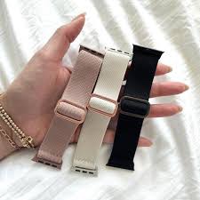 Chinber 3 Pack Bands Compatible with Samsung Galaxy Watch 7 6 5 4 FE Band 40mm 44mm/Galaxy Watch 6 4 Classic Bands 47mm 43mm 42mm 46mm/Watch5 Pro Band, One Click No Gap Elastic Nylon Wristband