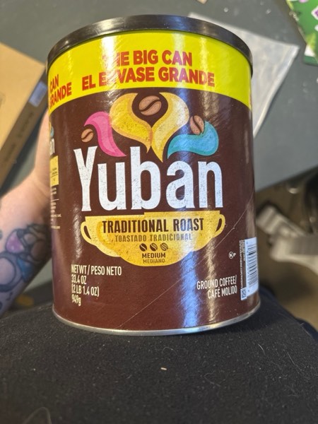 Condition photo showing New/Like New for Yuban Traditional Medium Roast Ground Coffee, The Big Can, 33.4 oz Canister