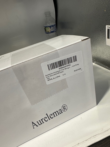 Condition photo showing New/Like New for Aurelema Christmas Tree Snow Globe String Lights 6.56 FT 10 LED Xmas Light Balls with 5 Christmas Figurines Constant Vintage Decor Lighting for Indoor Outdoor Xmas Party Decoration(Purple)