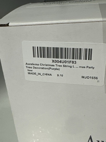 Condition photo showing New/Like New for Aurelema Christmas Tree Snow Globe String Lights 6.56 FT 10 LED Xmas Light Balls with 5 Christmas Figurines Constant Vintage Decor Lighting for Indoor Outdoor Xmas Party Decoration(Purple)