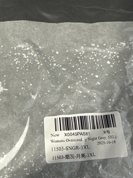 Condition photo showing New/Like New for rosemia Womens Oversized Tshirt Graphic Tees Crew Neck Summer Short Sleeve Loose Fit Tops (A-Starry Night Grey, 3XL)