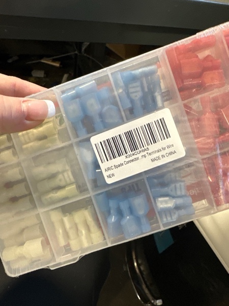Condition photo showing New/Like New for AIRIC UL Listed Nylon Spade Quick Disconnect Connectors Kit, 22-10 Gauge Male and Female Electrical Connector Wire Spade Crimp Terminals, Wiring Crimps Insulated Terminal Assortment Kits, 100 Pcs Spade-100pcs