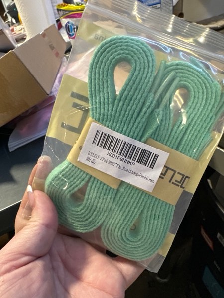 Condition photo showing New/Like New for DELELE 2 Pair Flat Shoe laces 5/16" Wide Shoelaces for Athletic Running Sneakers Shoes Boot Strings 39 inch (100CM) 12 Fruit Green