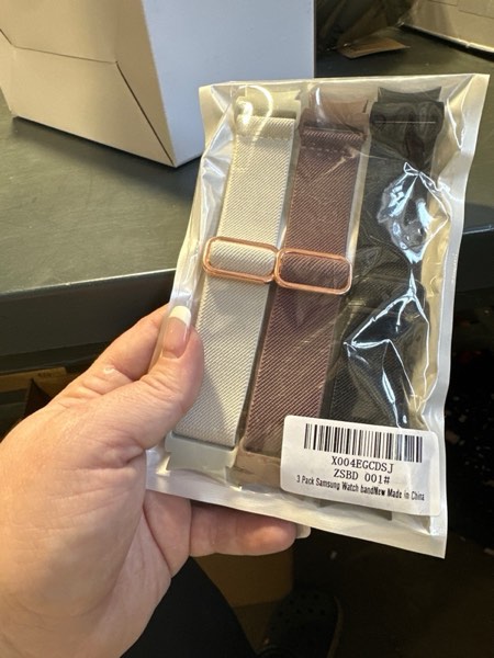Condition photo showing New/Like New for Chinber 3 Pack Bands Compatible with Samsung Galaxy Watch 7 6 5 4 FE Band 40mm 44mm/Galaxy Watch 6 4 Classic Bands 47mm 43mm 42mm 46mm/Watch5 Pro Band, One Click No Gap Elastic Nylon Wristband