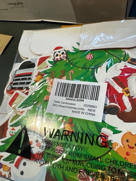 Condition photo showing New/Like New for Christmas Party Decorations: Festive Christmas Honeycomb Centerpieces, Santa & Snowman Table Toppers - for Classroom, Winter Birthdays & Holiday Party Supplies Christmas tree