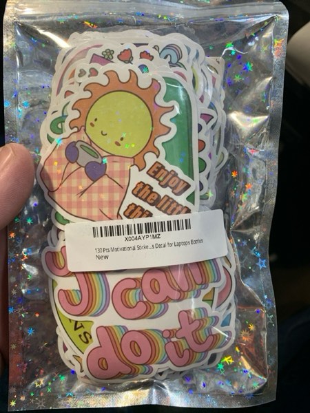 Condition photo showing New/Like New for 130 Pcs Motivational Holographic Stickers for Teens Adults - Inspirational Scrapbook Decals for Journaling, Waterproof Vinyl Mental Health Quotes for Laptops Bottles