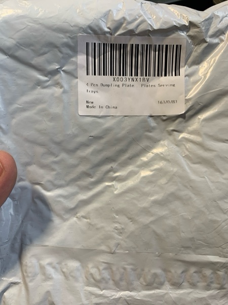 Condition photo showing New/Like New for Housoutil 4 Pcs Square Dumpling Plates with Sauce Compartment, Pp Plastic Serving Trays for Sushi, Fries, Snacks, Assorted Colors, 7.20X6.69X1.57 Inch Green, Orange, Yellow, White 4PCS