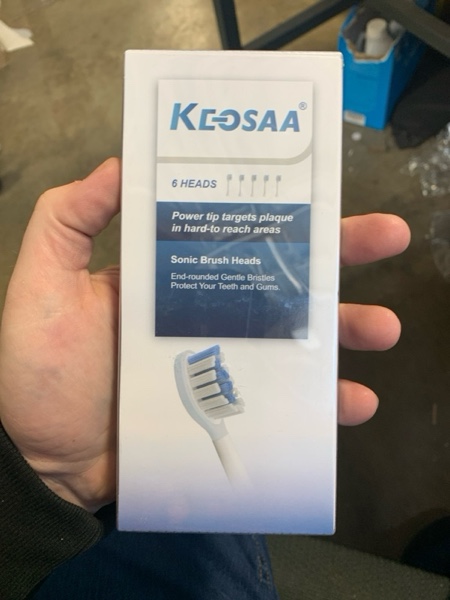 Condition photo showing New/Like New for Replacement Toothbrush Heads for Philips Sonicare Electric Toothbrush, 2-in-1 Tongue Cleaner, 6 Pack, Ice Blue,Suitable for Philips Sonicare Heads, C2, C1, C3, W1, W2, W3, G1, G2, G3 Blue & White 1 Count (Pack of 6)