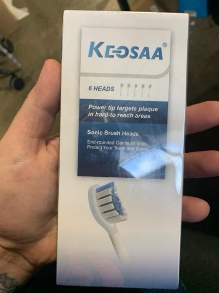 Condition photo showing New/Like New for Replacement Toothbrush Heads for Philips Sonicare Electric Toothbrush, 2-in-1 Tongue Cleaner, 6 Pack, Ice Blue,Suitable for Philips Sonicare Heads, C2, C1, C3, W1, W2, W3, G1, G2, G3 Blue & White 1 Count (Pack of 6)