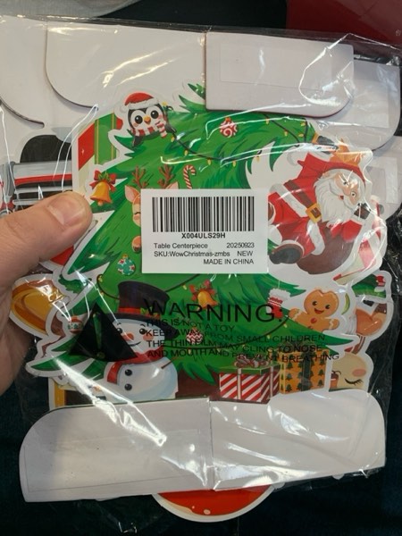 Condition photo showing New/Like New for Christmas Party Decorations: Festive Christmas Honeycomb Centerpieces, Santa & Snowman Table Toppers - for Classroom, Winter Birthdays & Holiday Party Supplies Christmas tree