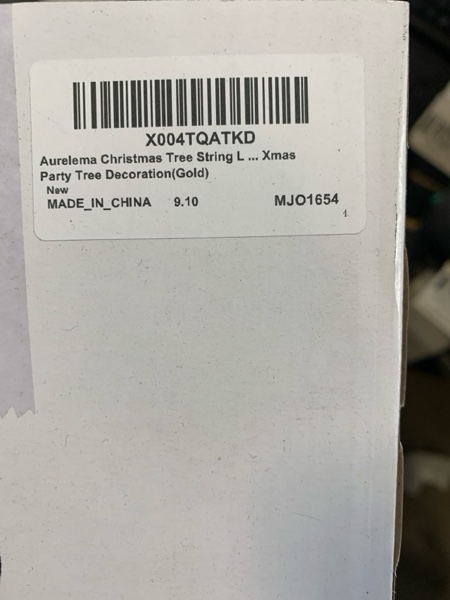 Condition photo showing New/Like New for Christmas Tree Snow Globe String Lights 6.56 FT 10 LED Xmas Light Balls with 5 Christmas Figurines Constant Vintage Decor Lighting for Indoor Outdoor Xmas Party Decoration(Gold)