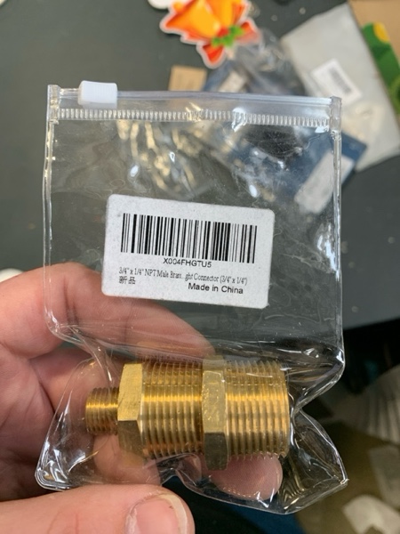 Condition photo showing New/Like New for 2PCS NPT Male Threaded Reducing Nipple Pipe Fitting Adapter, Brass Hex Nipple Reducer, Heavy Duty Pipe Reducer Straight Connector (3/4" x 1/4")