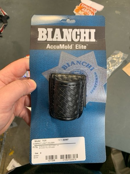 Condition photo showing New/Like New for Flashlight Belt Holster, Duty Belt Flashlight Holder - D Shape Nylon Flashlight Holster with Open Design | Lightweight Flashlight Pouch, Torch Carrying Case with Elastic Band, Quick Access, Safe