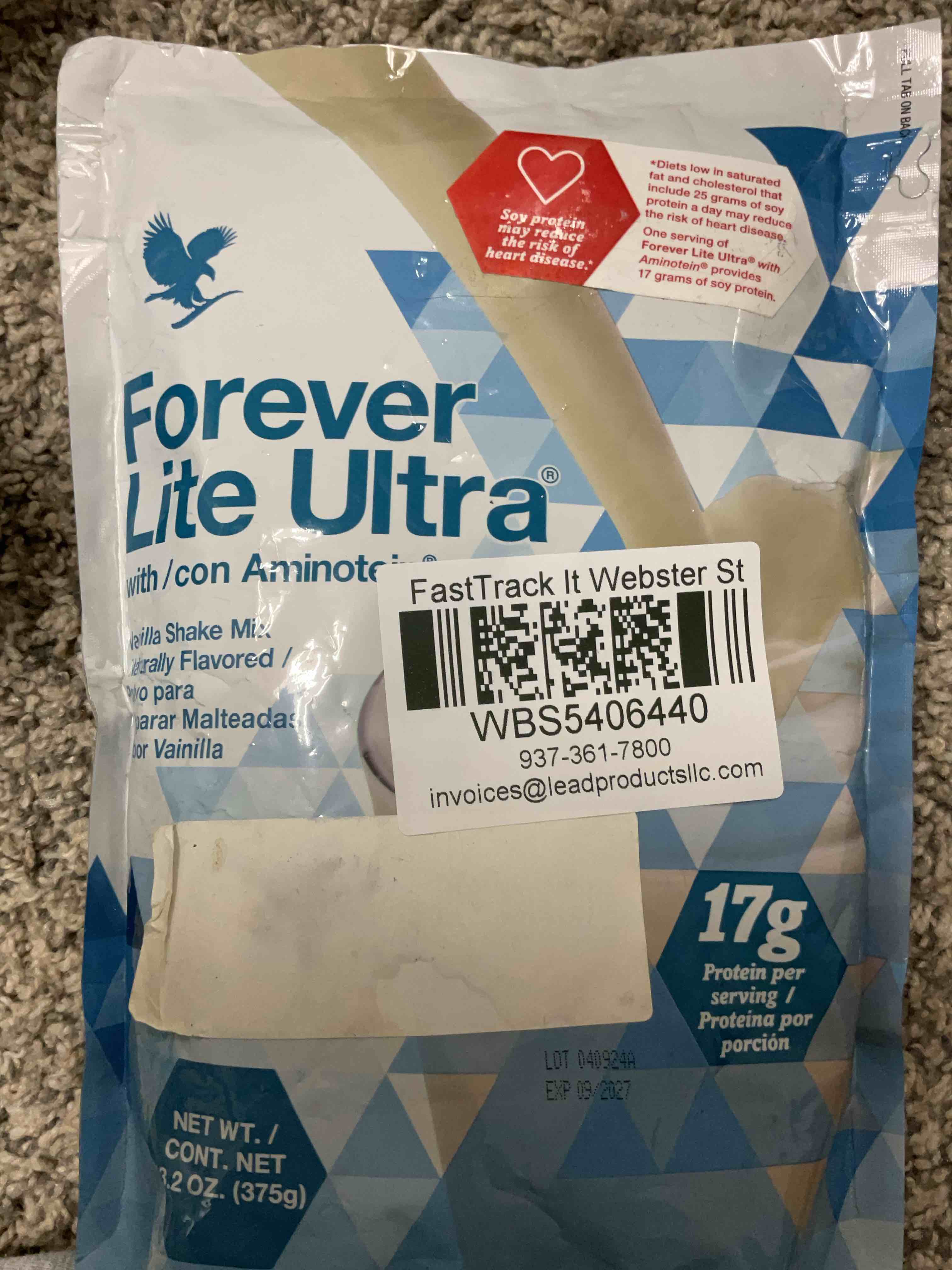 Condition photo showing New/Like New for Forever Living Ultra Vanilla Protein Shake - 13.2 oz