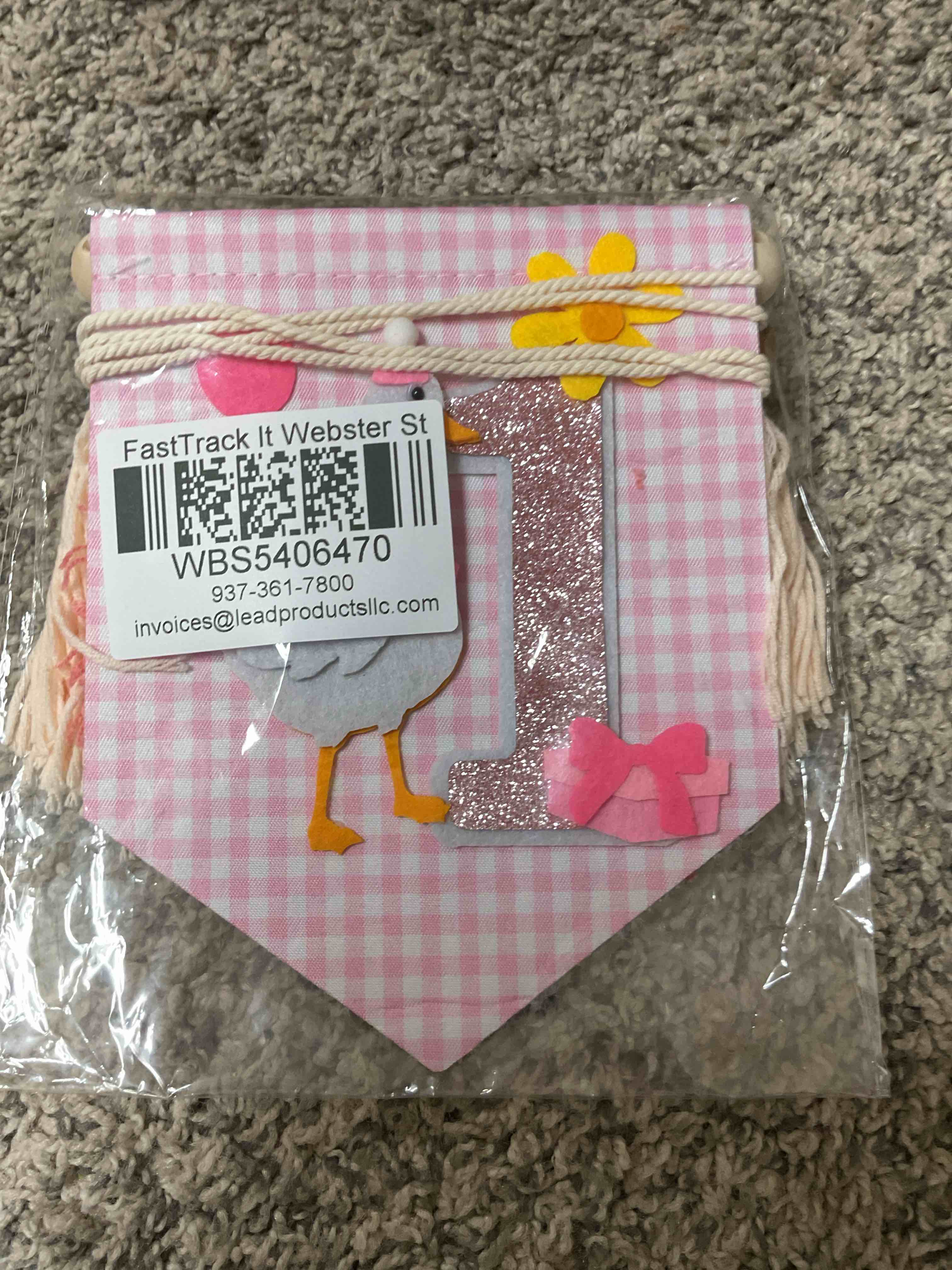 Condition photo showing New/Like New for One Playful Goose Highchair Banner 1st Birthday Decor Goose Theme with Floral Tassel Garland Cake Smash Photo Backdrop Decorations