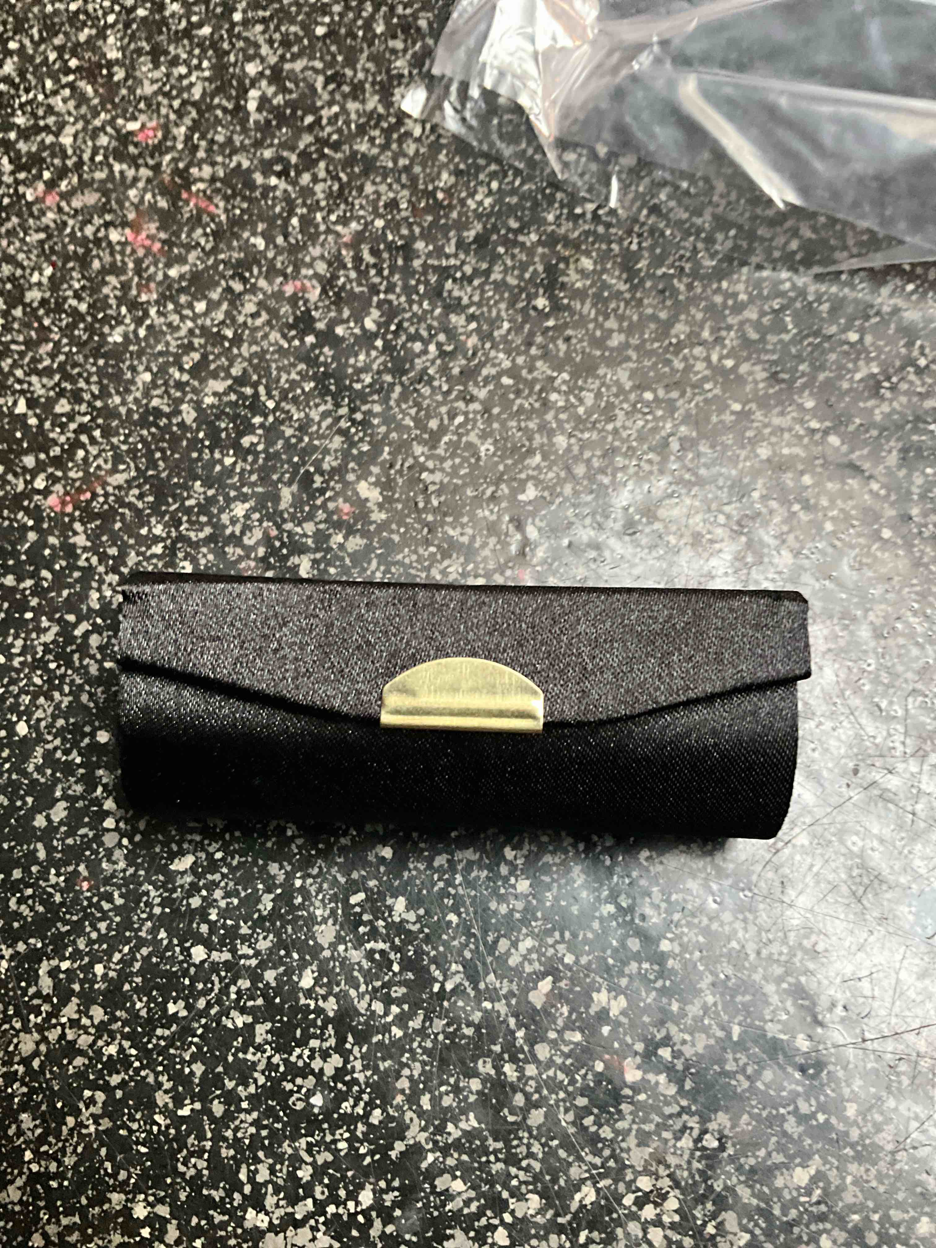 Purse Lip Stick Holder with Mirror - Black 