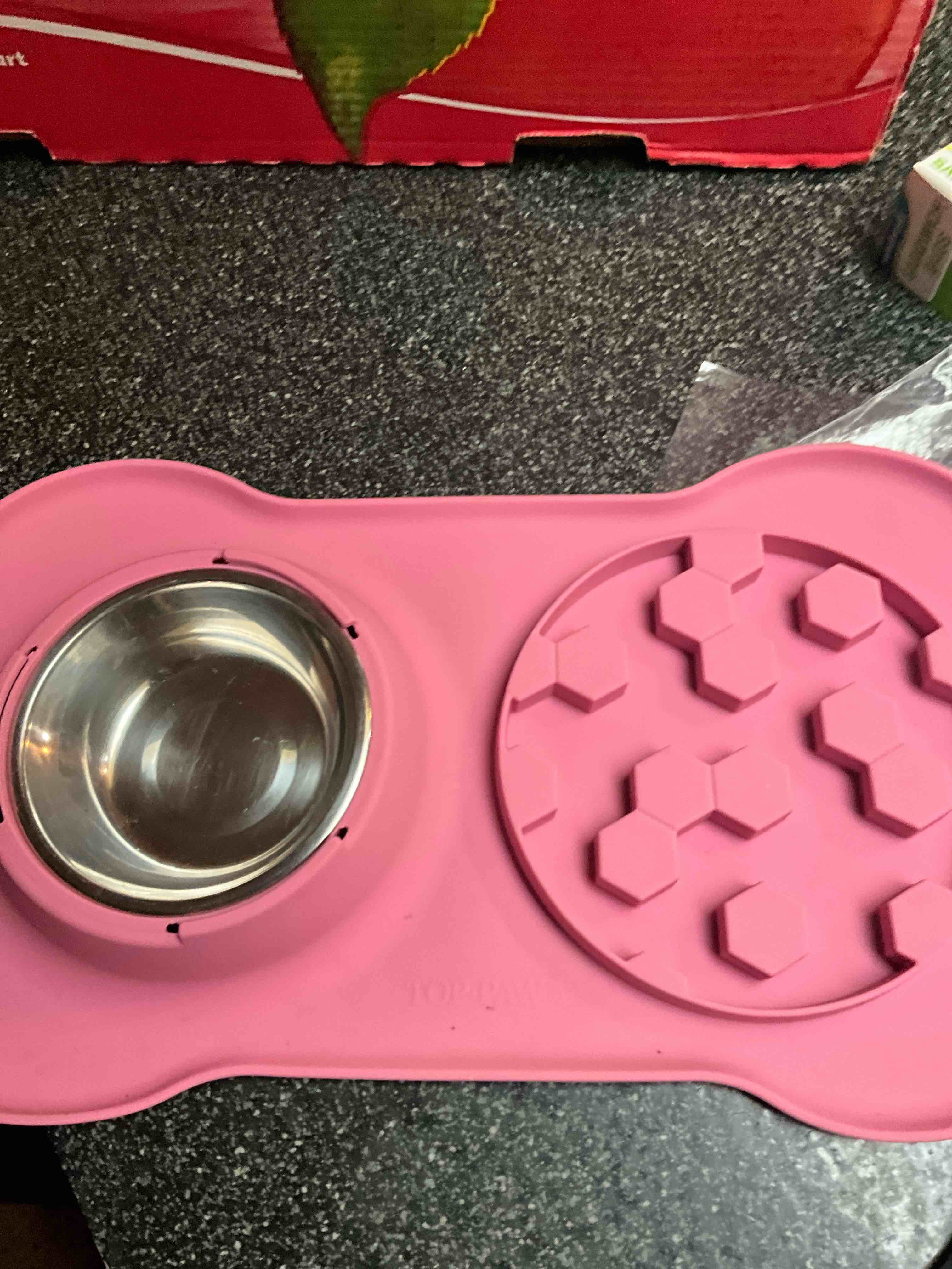 Top-Paw - Slow Feeder Dog Bowls 3 in 1 Stainless Steel Dog Food and Water Bowls with Non-Spill Non-Skid Silicone Mat to Slow Down Eating for Large Medium Small Breed Size Dogs and Cats