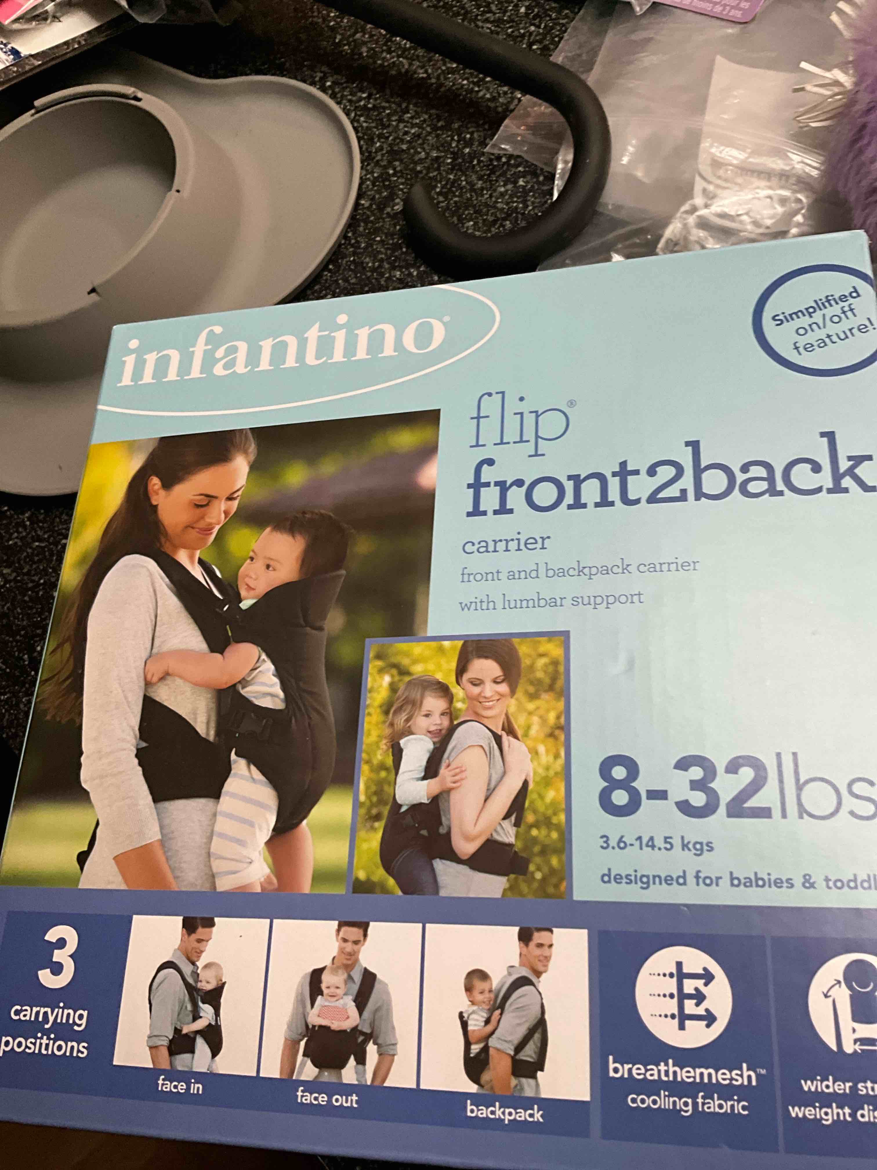 Infantino - Flip - Front2back - Carrier - Ergonomic face-in and face-Out, Front and Back Carry, for Newborns and Toddlers 8-32 lbs