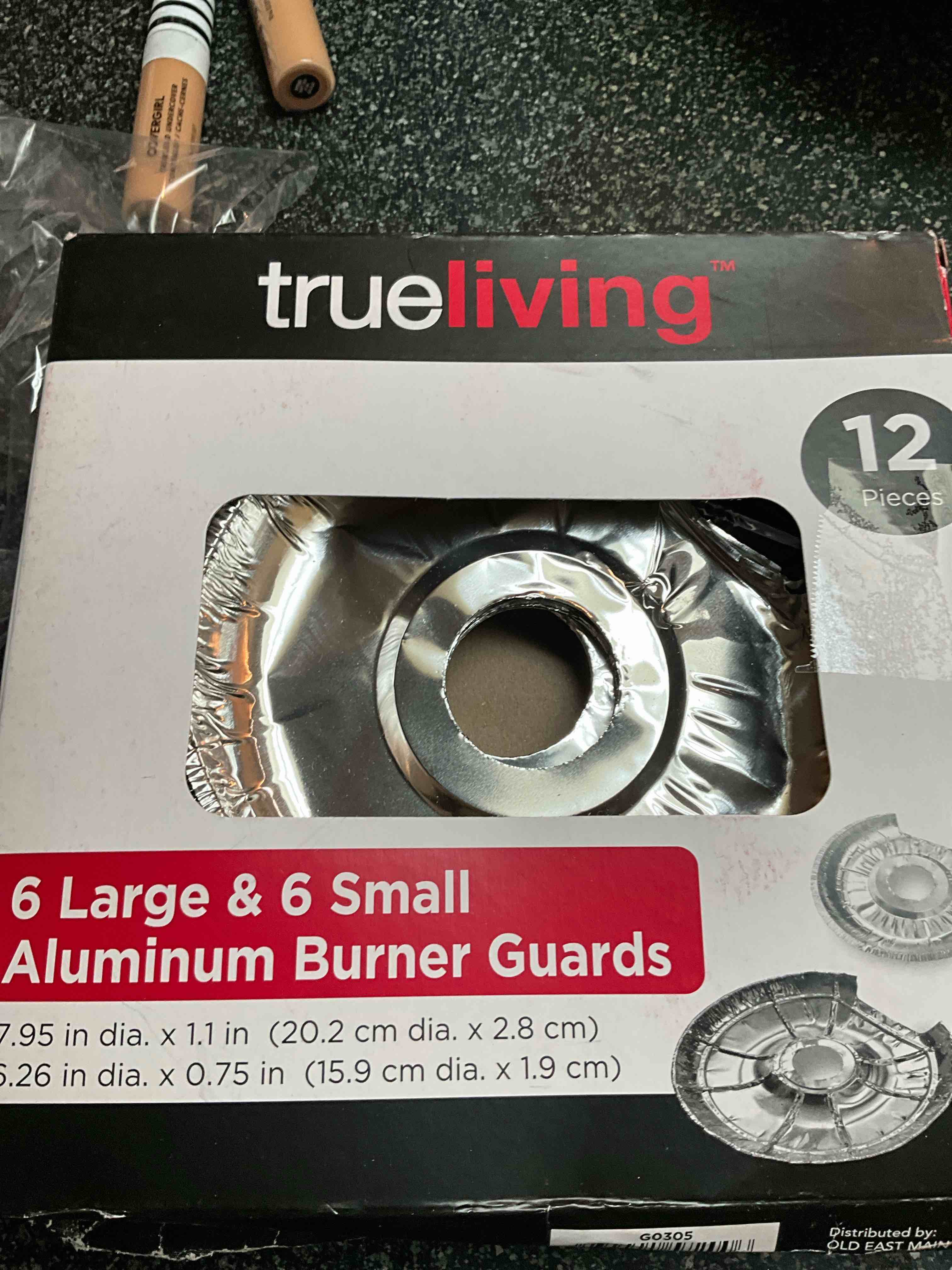 TrueLiving - 12 piece - Aluminum Burner Guards - 6 large/6 small 