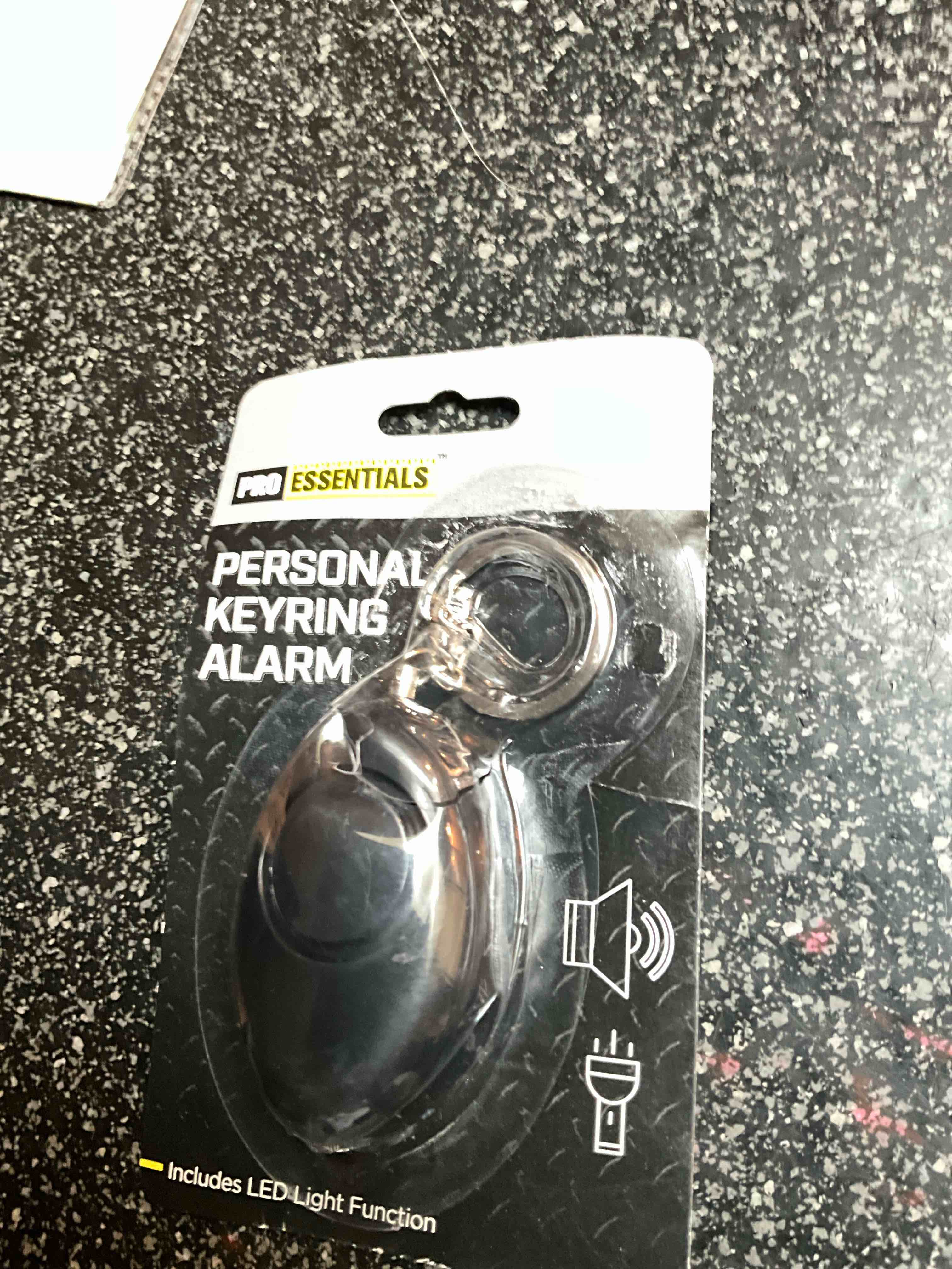 Pro Essentials - Personal Keyring Alarm - includes LED Light Function 
