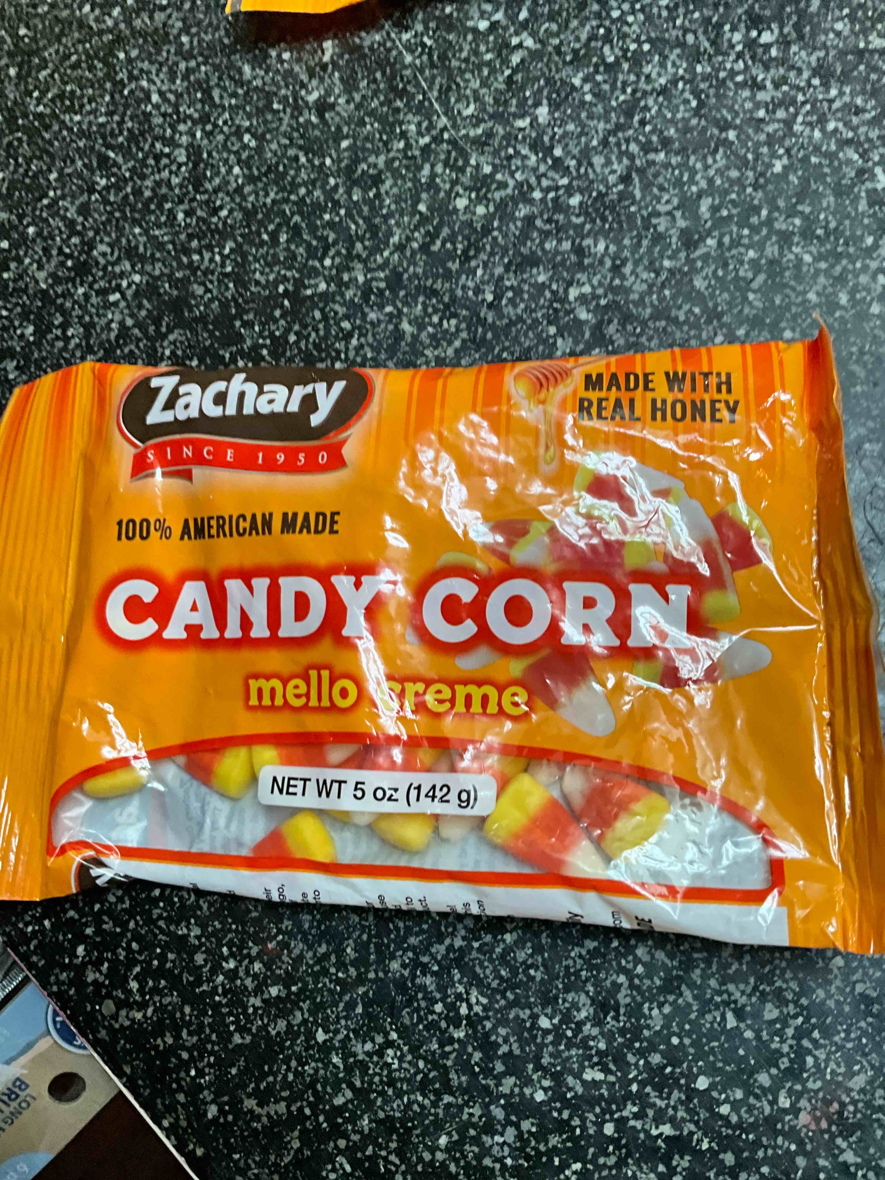 Zachary - 100% American Made - Candy Corn - mello Creme/made with real honey - 5 oz 