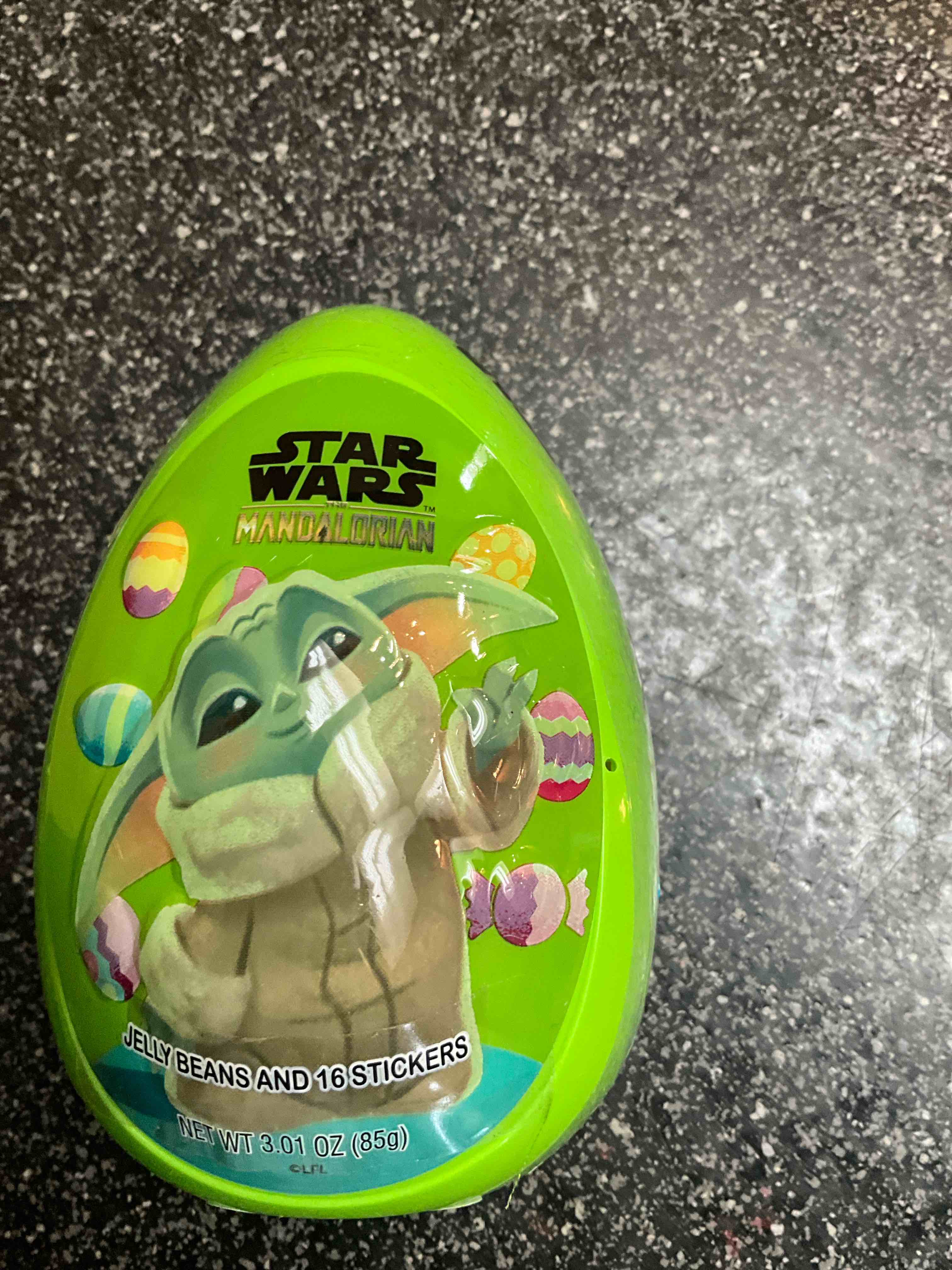 Condition photo showing As Is for Galerie Jumbo Star Wars Easter Egg, Filled with Candy and Stickers, Basket Stuffer, 3.01 Ounces