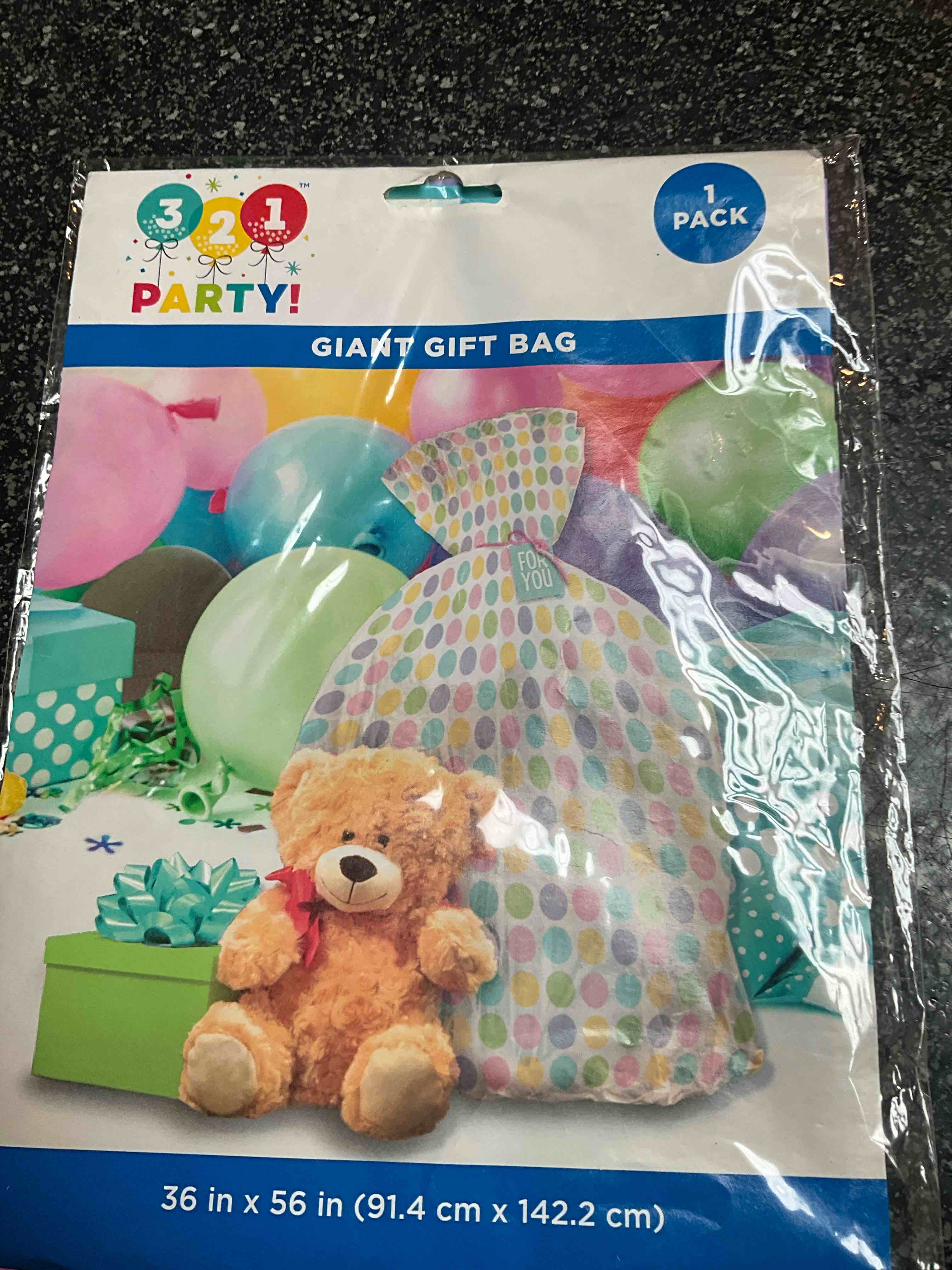 3 2 1 Party - Giant Gift Bags - great for Easter/Birthdays/Showers - 36 x 56 