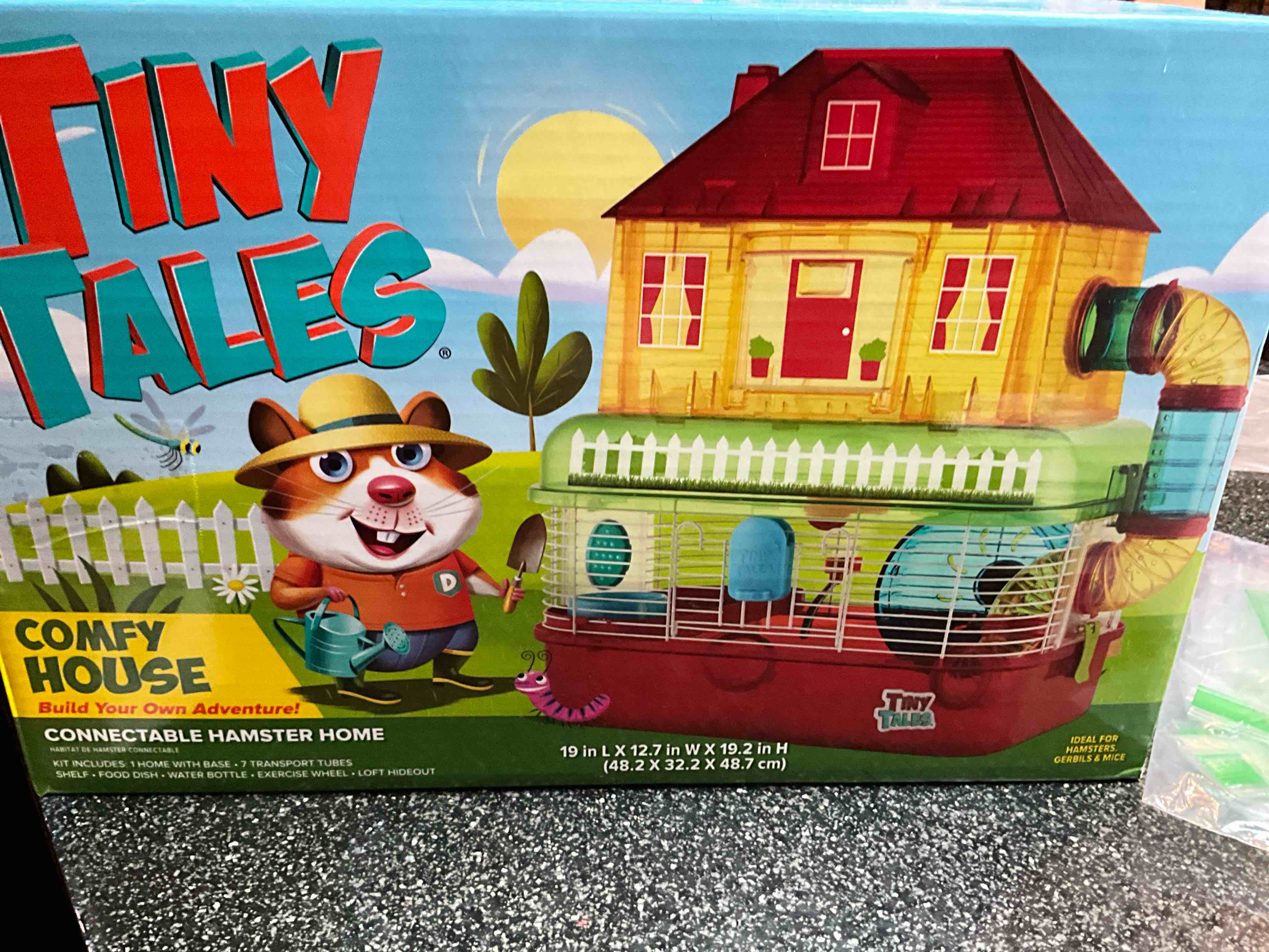 Tiny Tales - Connectable Hamster/Gerbil/Mice House - 19l x 12.7w x 19.2h - Comfy House - Build your own adventure 