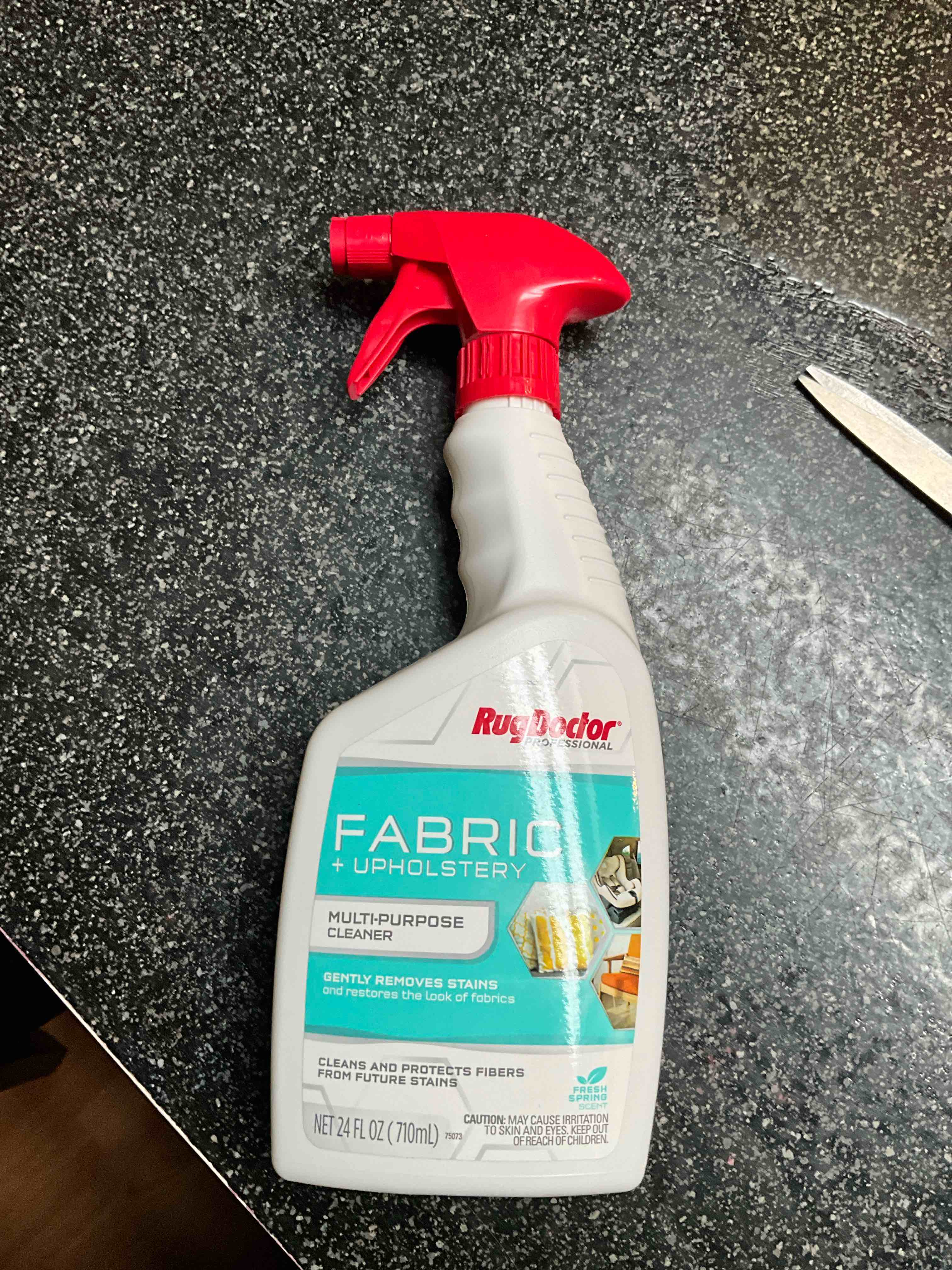 Rug Doctor Fabric + Upholstery Multipurpose Cleaner, 24 oz. Ready-To-Use Spray Bottle, Fabric Cleaner Formula, Gently Removes Tough Stains