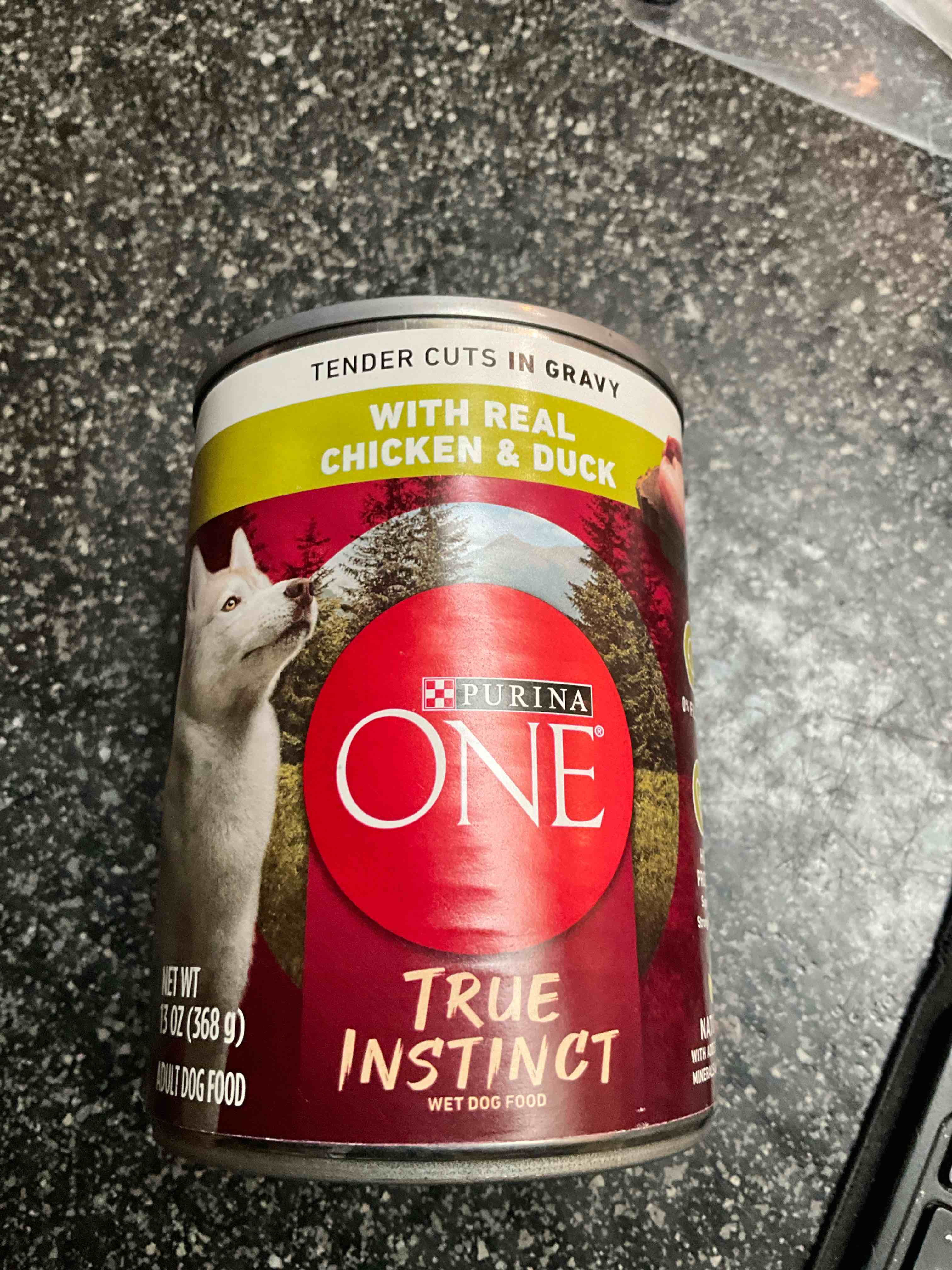 Purina ONE High Protein Wet Dog Food True Instinct Tender Cuts in Dog Food Gravy With Real Chicken and Duck - 13 oz. Cans