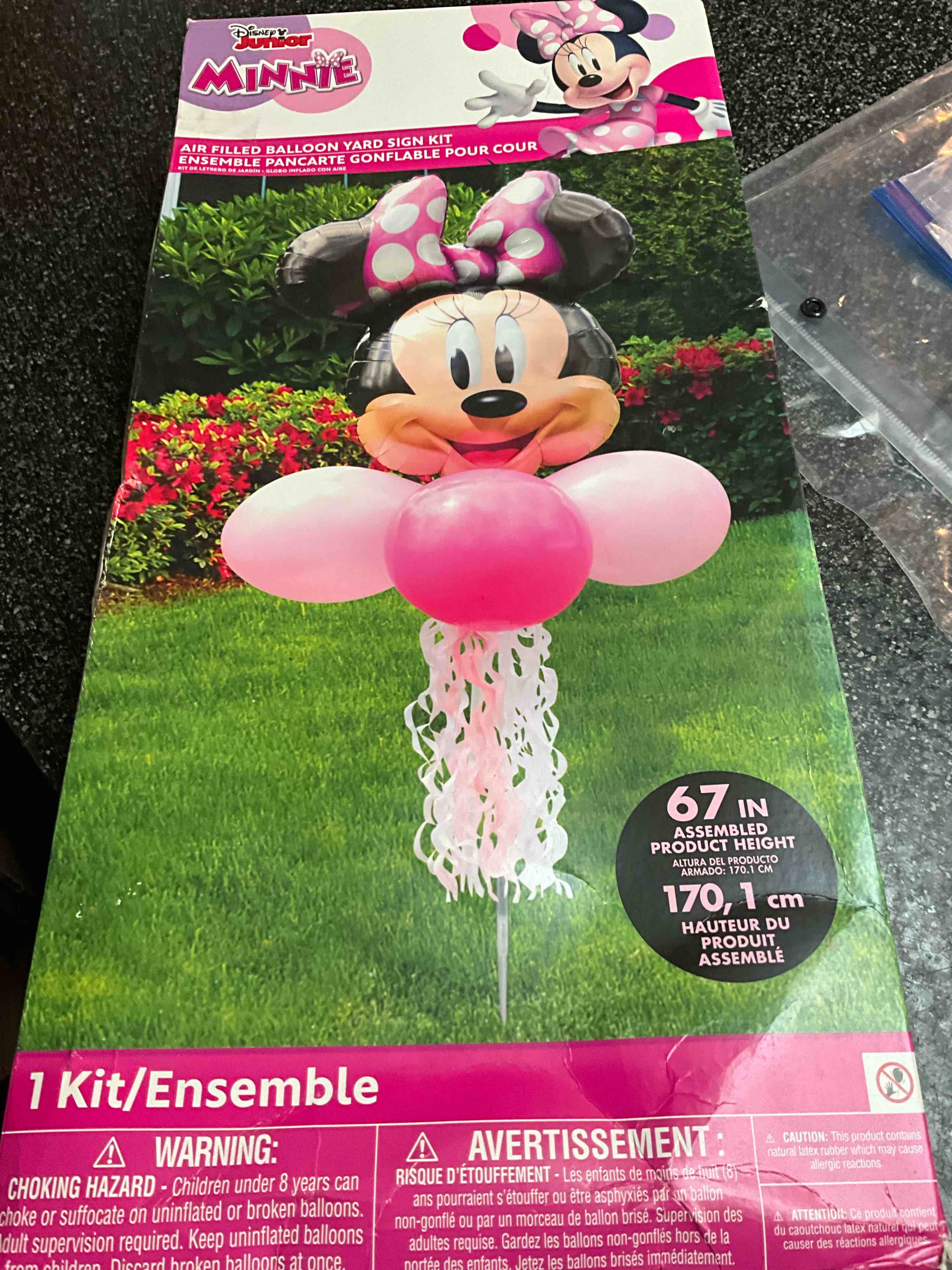 Disney Junior - Minnie - Air Filled Balloon Sign Kit - 67in Assembled - 1 kit 